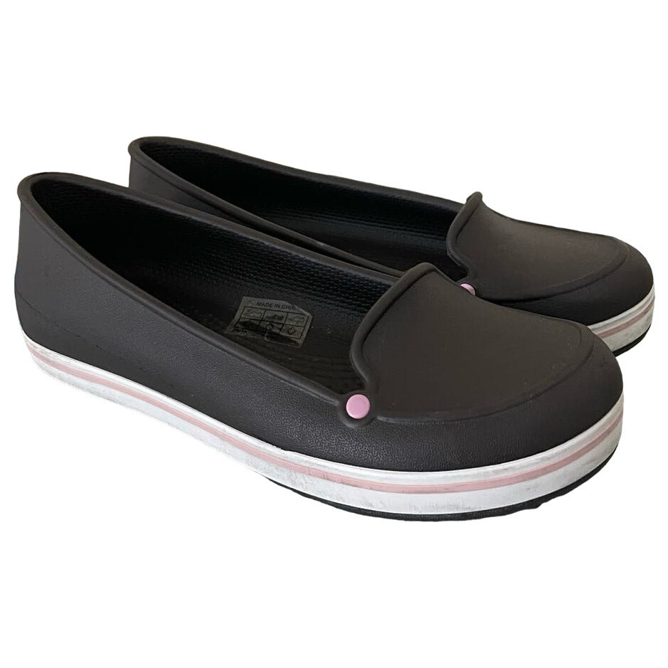 Crocs Loafter Ballet Flat Slip On Spring Summer Uniform Brown Pink - Girl's - 5