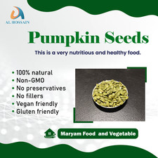 Al Hossain Pumpkin Seeds 11 lb Bulk | Natural Whole Pumpkin Seeds | High Protein 6.99 per gallon