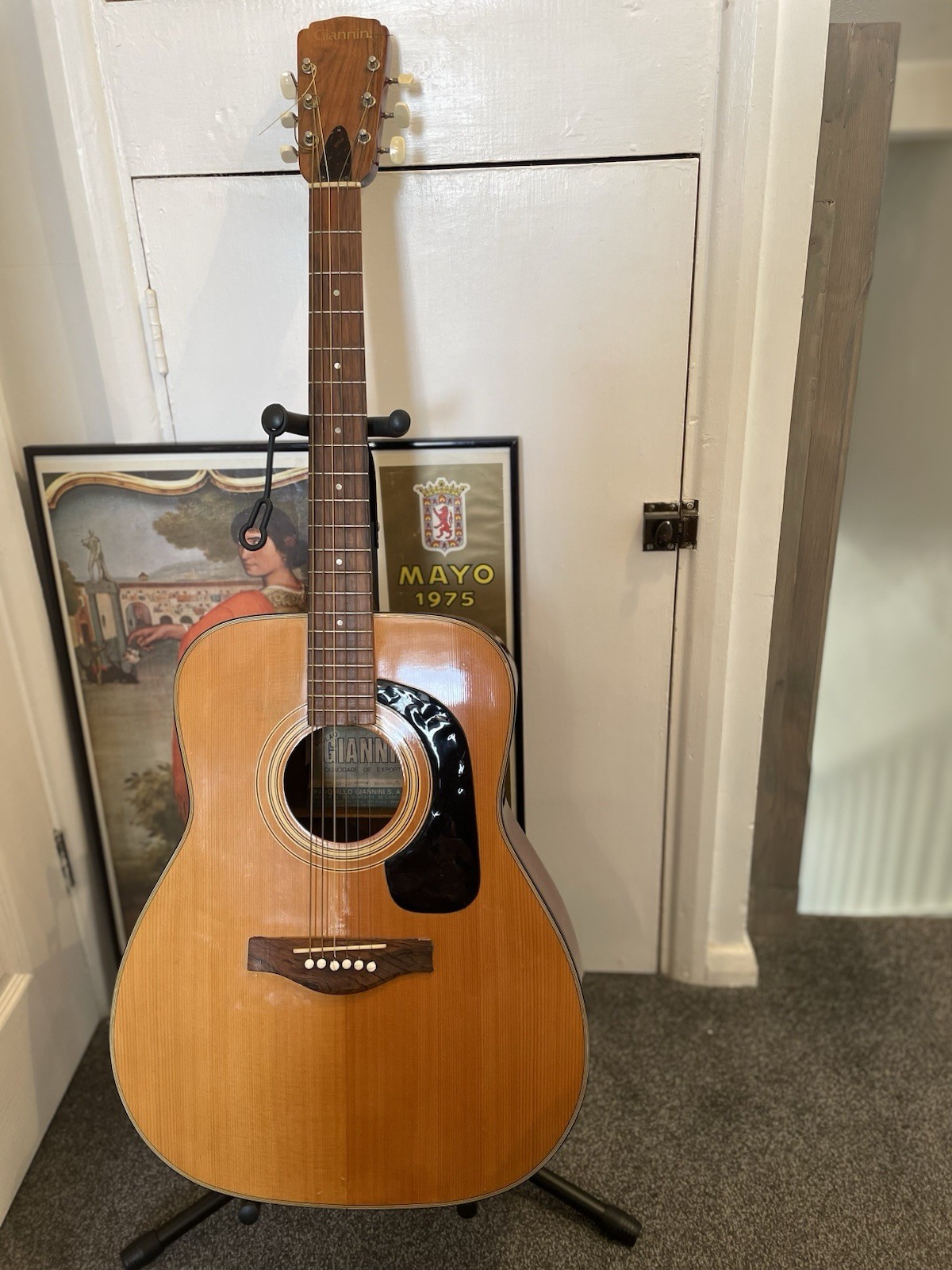 Giannini GS-720 Is A. Rare Vintage Brazilian Classical Acoustic Guitar-Age 1970s