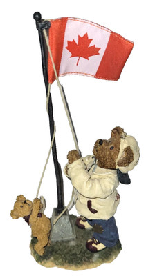 Rare Boyds Bears Bearstone Exclusive Edition Lester B Buster Bear Canadian flag