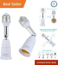 Versatile Light Socket Extender Set - 4.5 Inch Extension, 2-Pack E26 Compatible
