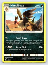 Mandibuzz 93/181 Rare Team Up Pokemon Damaged