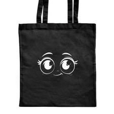 'Cute Big Eyes ' Classic Black Tote Shopper Bag (ZB00023093)
