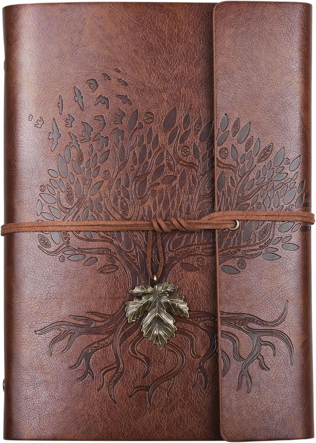 PU Leather Journal Notebook, Refillable Travel Vintage Writing Journals Diary, G