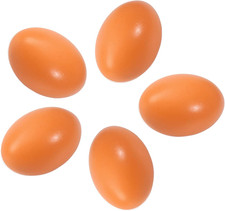 5 PCS Fake Eggs Wooden Eggs Dummy Eggs Nest Eggs