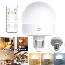 USB Rechargeable 3-color dimming Bulb Removable Magnetic Base LED Lamp Light