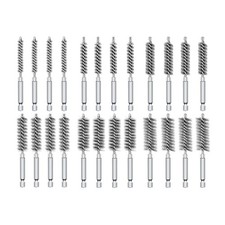 Stainless Steel Wire Brushes 24PCS 8mm 10mm 12mm 15mm 17mm 19mm 1/4 Hex Shank