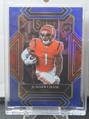 2021 Panini Select - Club Level Ja'Marr Chase #247 Blue Prizm /99 (RC)