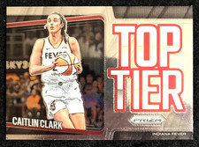 Caitlin Clark 2025 Panini Prizm WNBA Top Tier Insert #8 Indiana Fever.