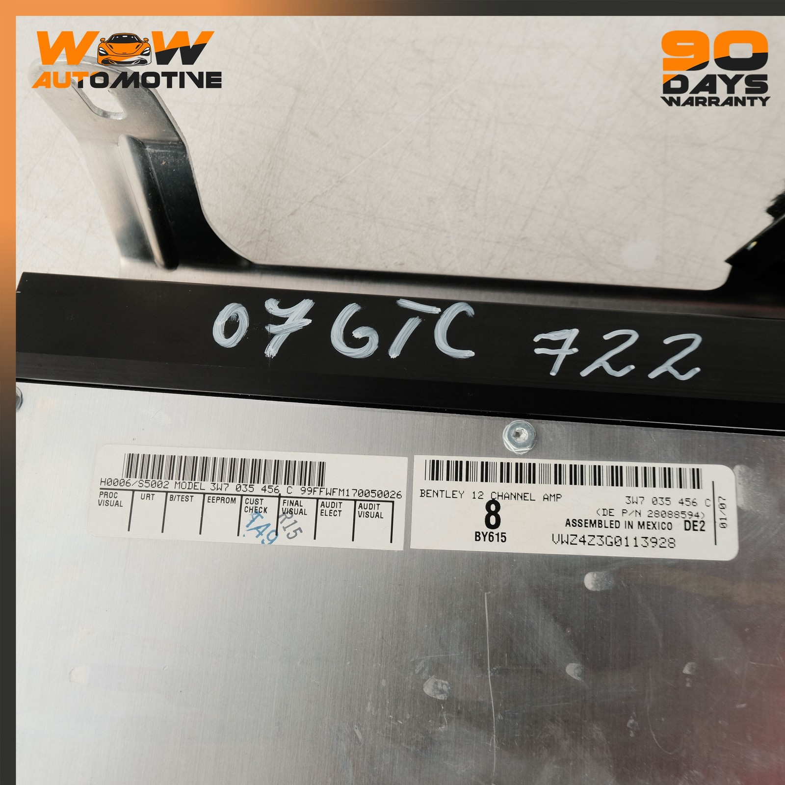 07-13 BENTLEY CONTINENTAL GTC PREMIUM AUDIO SOUND SYSTEM AMPLIFIER AMP OEM