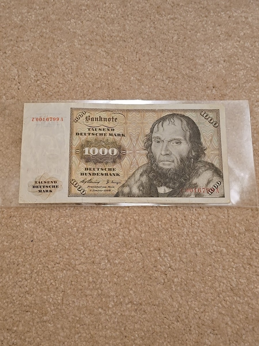Die Mauer Ist Weg! / Mark Power 限定1000部 Z Prefix Replacement West Germany 1960 1000 Deutsche Mark 1,000