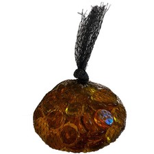 11/16" Amber Flat Glass Nuggets 12oz.Bag for Glass,Mosaics Many Other Crafts