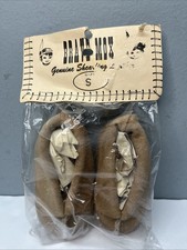 BRAVE MOX Moccasins Pucker Toe Baby Size S Vintage Handmade Shearling Leather