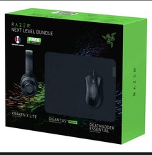 Razer Next Level Bundle Kraken X lite Headset Deathadder Mouse and Gigantus Pad.