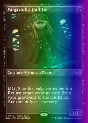 MTG Valgavoth's Faithful (412/501) Duskmourn House of Horror NM FOIL