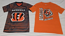 Lot Of 2 Cincinnati Bengals Boy's 10/12 Shirts Reversible Flag Football Jersey
