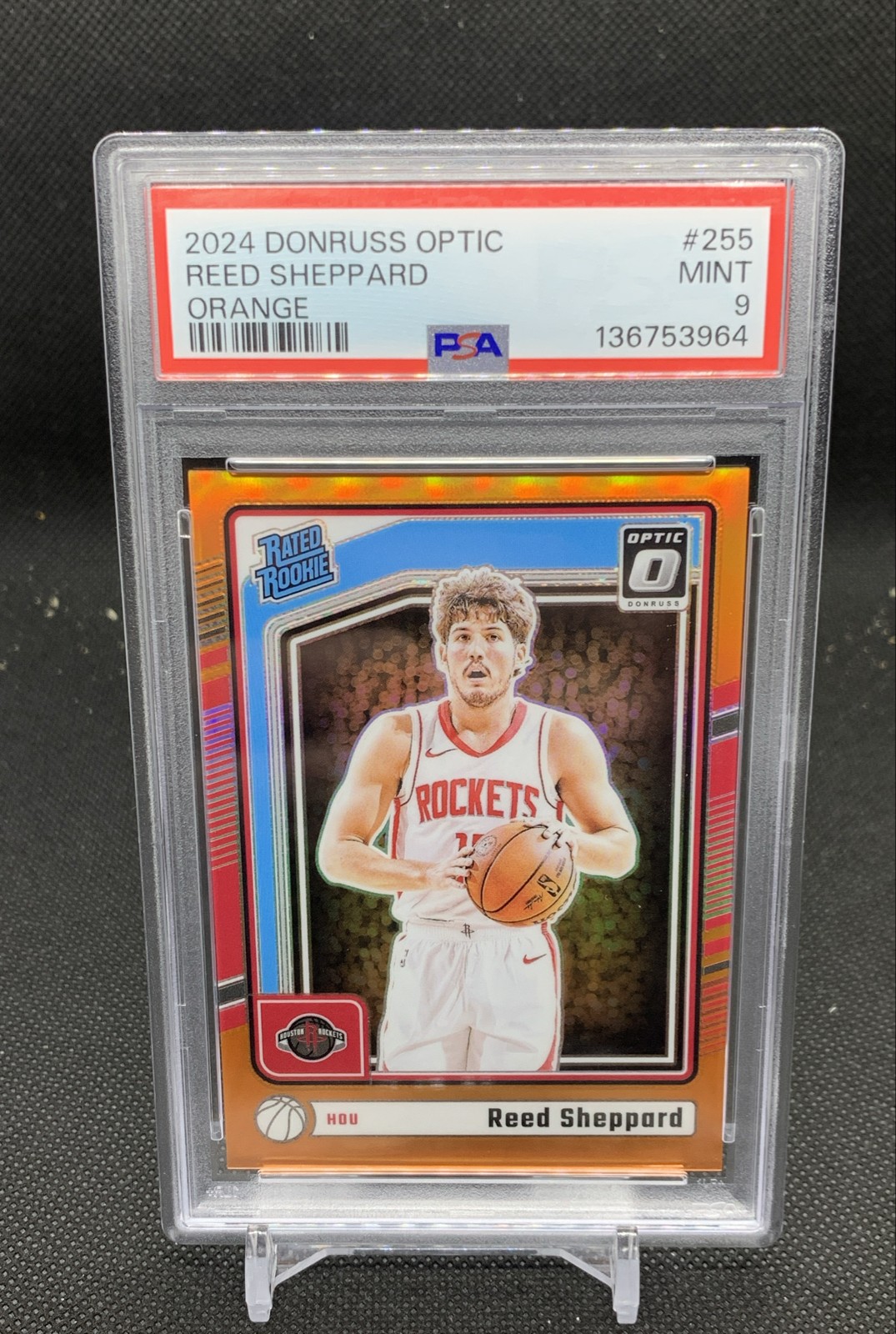 2024-25 Panini Donruss Optic - Rated Rookie Reed Sheppard #255 Orange Prizm /175
