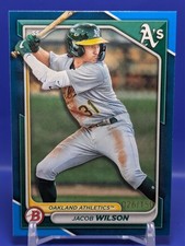 Jacob Wilson /150 2024 Bowman Baseball Paper Prospect Blue Border #BP-3