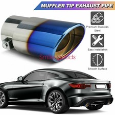 Car Exhaust Pipe Tip Rear Tail Throat Stainless Steel Round Muffler Accessories