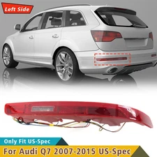 Left Side Rear Bumper Reflector Tail Light Lamp Red Lens For Audi Q7 2006-2015