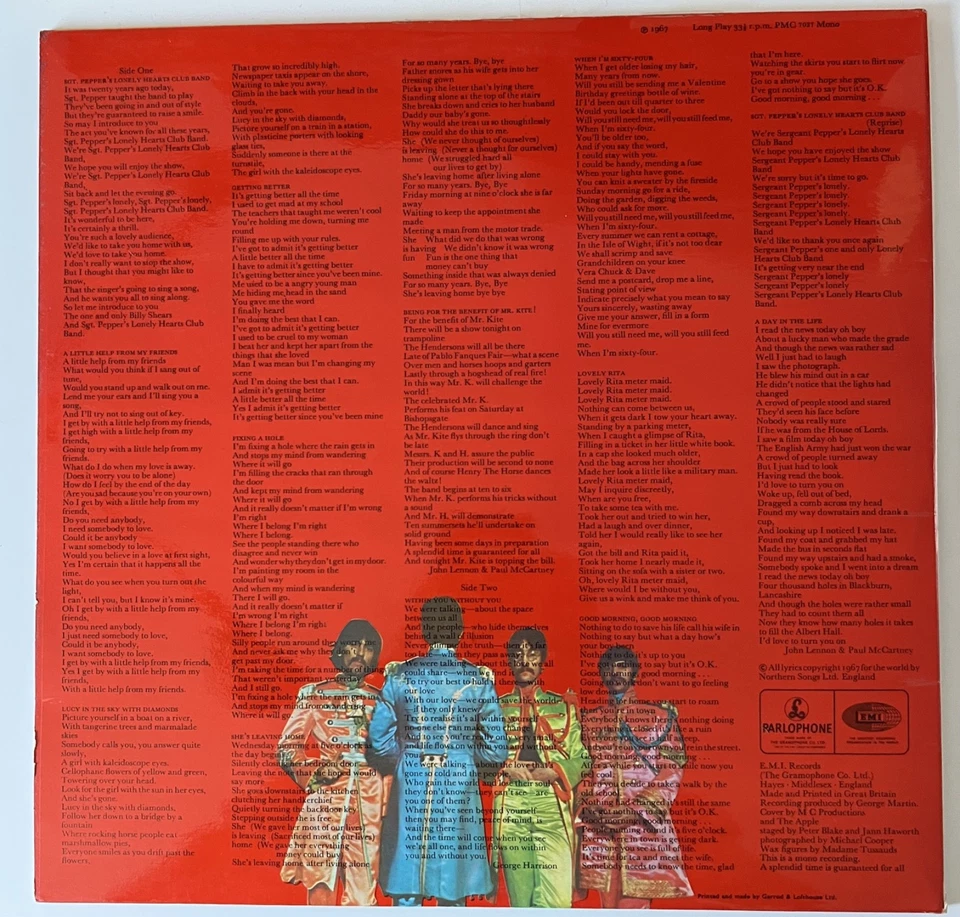 Beatles Sgt Pepper LP, photo 2 sur 5