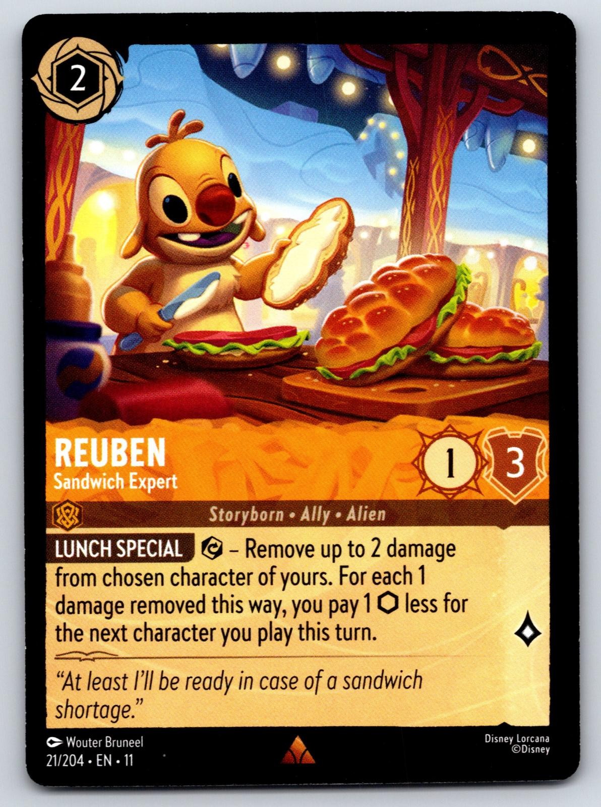 Reuben - Sandwich Expert 21/204 Rare Winterspell Lorcana Lightly Played