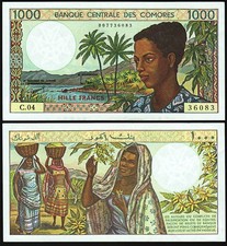 Comores Comoros 1000 Francs 1994 (1984), UNC-, P-11b