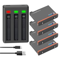 2200mAh Battery For Insta360 ONE X3 3 card slots LED Battery Charger
