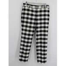 Express Columnist Ankle Low Rise Stretch Pants Buffalo Check Plaid Black Size 6R