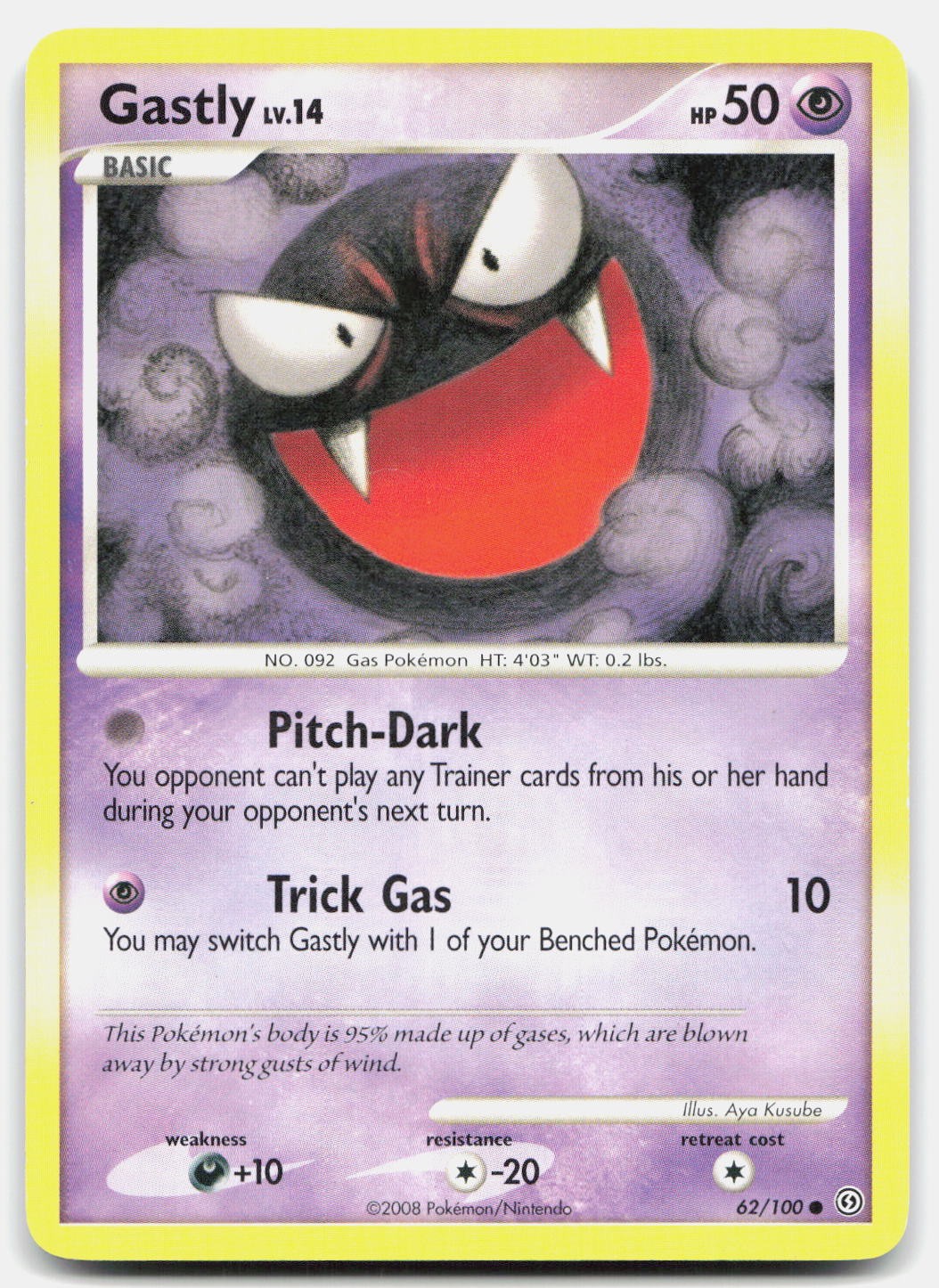 Gastly 62/100 Common Stormfront Pokemon Lightly Played