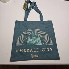 BioWorld WICKED Emerald City Cotton Poly Tote Bag Green 14 Inch Trick Or Treat