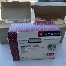 SMEAD 5000 Numeric Color Code Label Assortment W/ Case - NEW - Product: ETSN-ADU