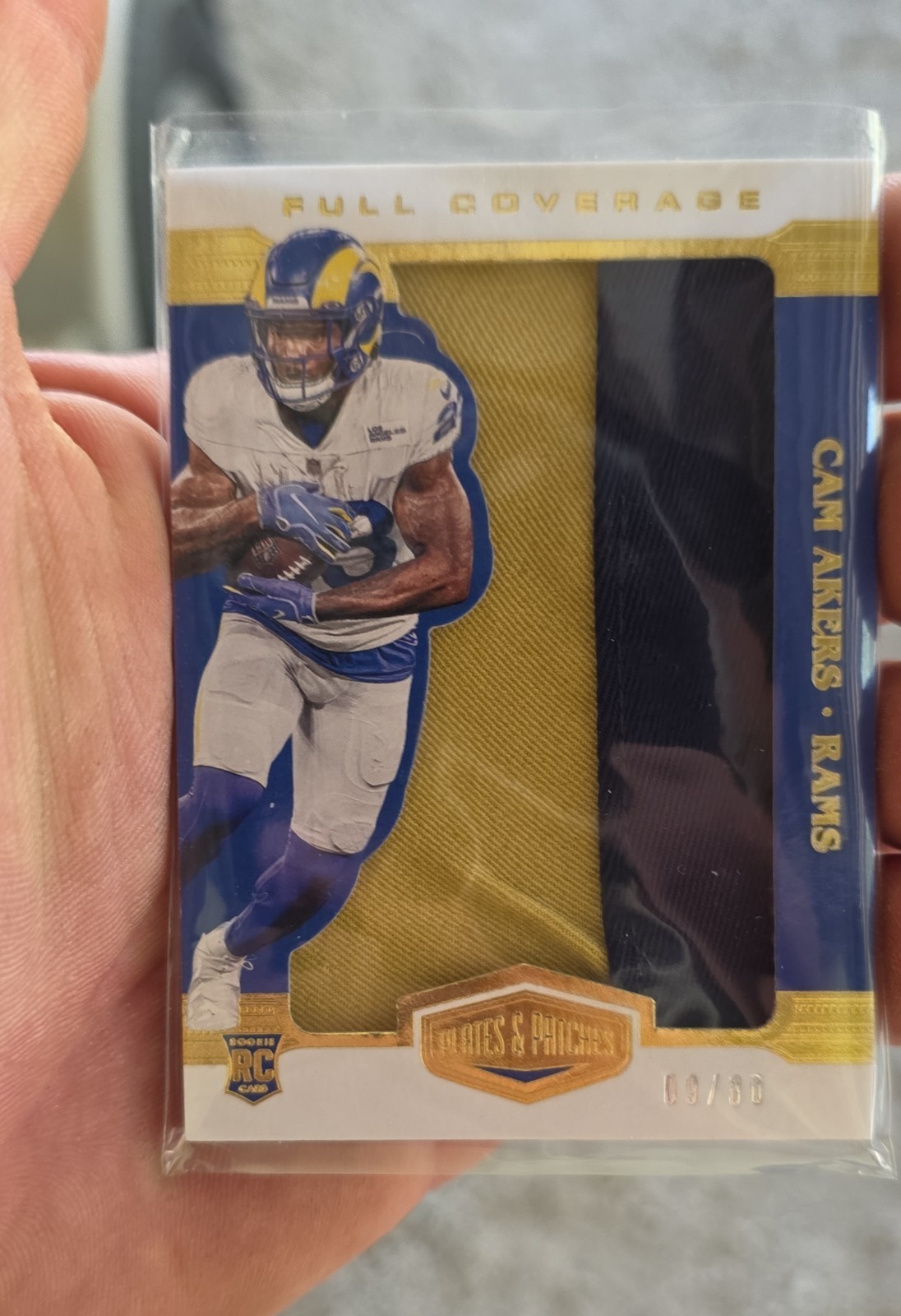 Cam Akers Panini Plates & Patches Full Coverage Memorabilia #25 Base