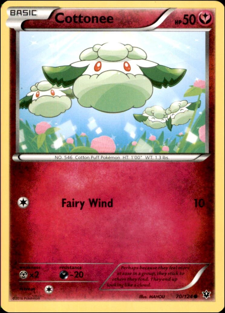 Pokemon - Cottonee #70/124 - XY - Fates Collide Common