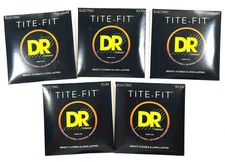 DR Guitar Strings Electric 5 Sets Tite-Fit 10-52 Handmade USA