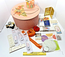 Vintage Princess Wood Wicker Sewing Basket Ba...