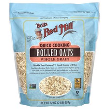 Quick Cooking Rolled Oats, Whole Grain, 32 oz 907 g 