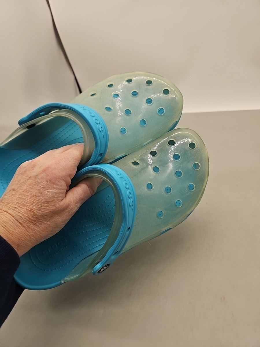 Crocs Classic Translucent Clogs Digital Aqua Teal 206908-4SL