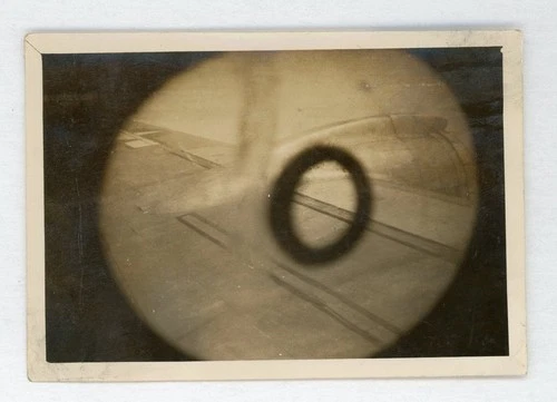 #  18  OLD WW2 MILITARY PHOTO ODD WEIRD OUT ENGINE WINDOW  SNAPSHOT