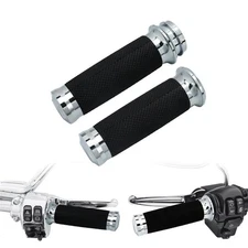 1" Motorcycle Handle Bar Hand Grips For Harley-Davidson Road King Softail Custom