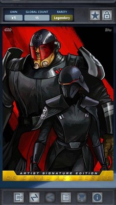 Topps Digital Star Wars Card Trader Original Art Second Sister Ninth Sister 15cc