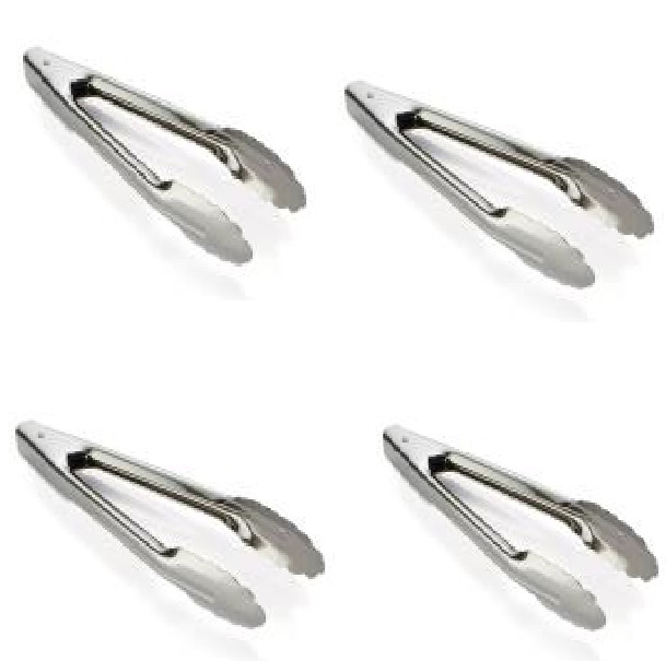 SET OF 4 stainless steel tong 12 Inch Buffet Tong, multipurpose food tong