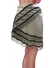 NEW Club Burlesque Fringed Wrap Skirt Flapper Roaring 20's Dance One Size