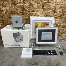 Apple Power Mac G4 Cube Works Monitor Speakers Mouse Keyboard Original Boxes