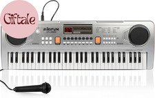 Piano Keyboard for Beginners, 61 Keys Portable Electronic Digital Piano with Mic