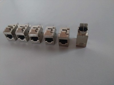 Set (6 Stück) KCM Einbau-Modul Keystone Jack Modul RJ45 Buchse