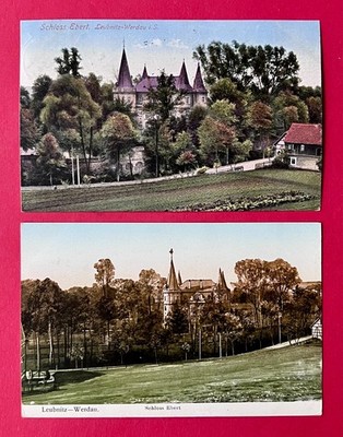 2 x AK LEUBNITZ WERDAU 1916/23 Schloss Ebert      ( 168517