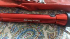 Snap On Metal Red Flashlight Small Glossy Shiney For Backpack Or Tie On Bag Worx