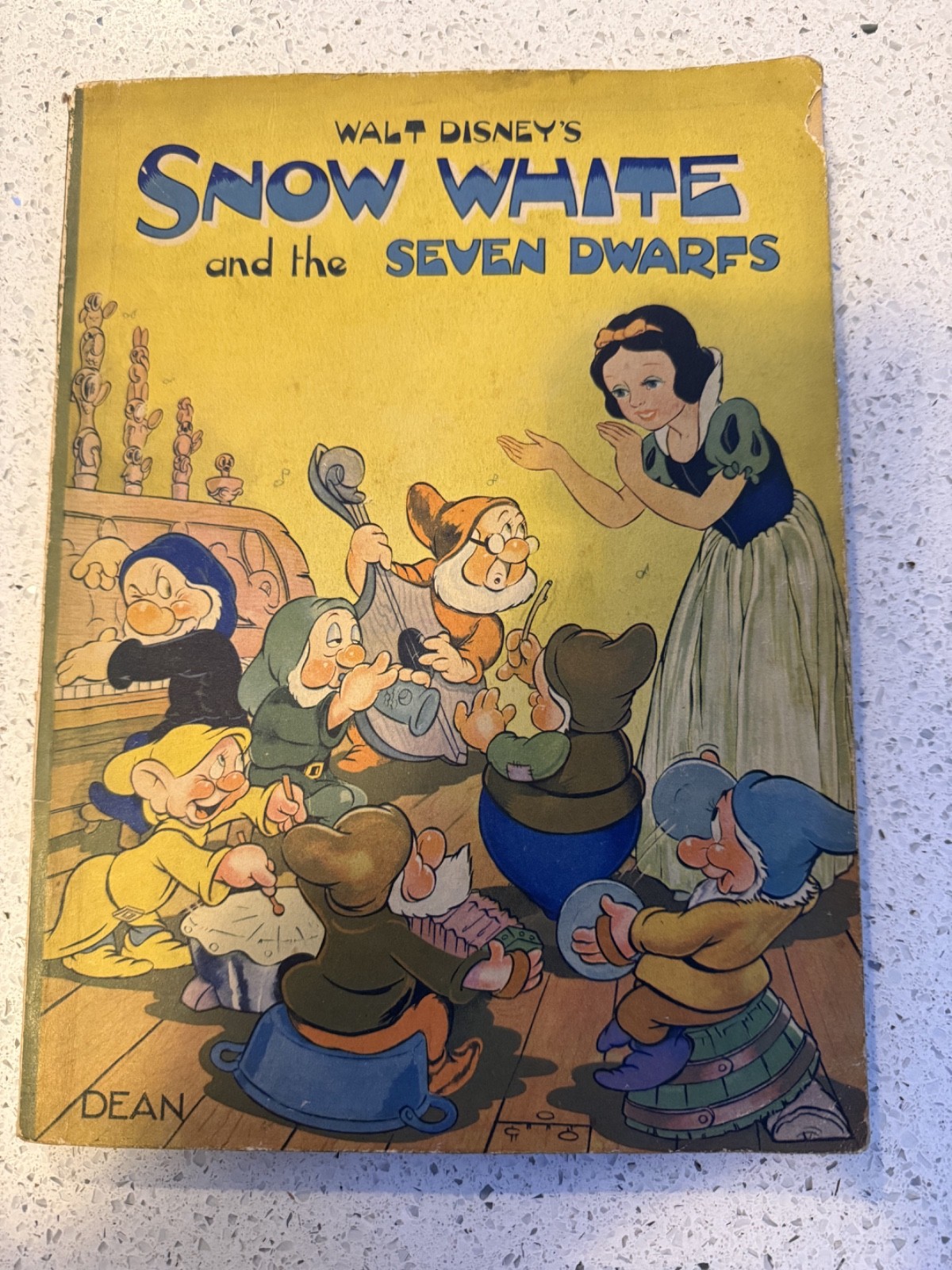 Walt Disney Snow White Seven Dwarfs Dean & Son 1938 Vintage Pre-War Book