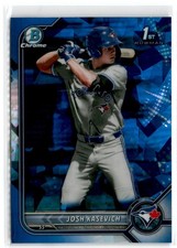 2022 BOWMAN DRAFT CHROME SAPPHIRE JOSH KASEVICH TORONTO BLUE JAYS #BDC-45